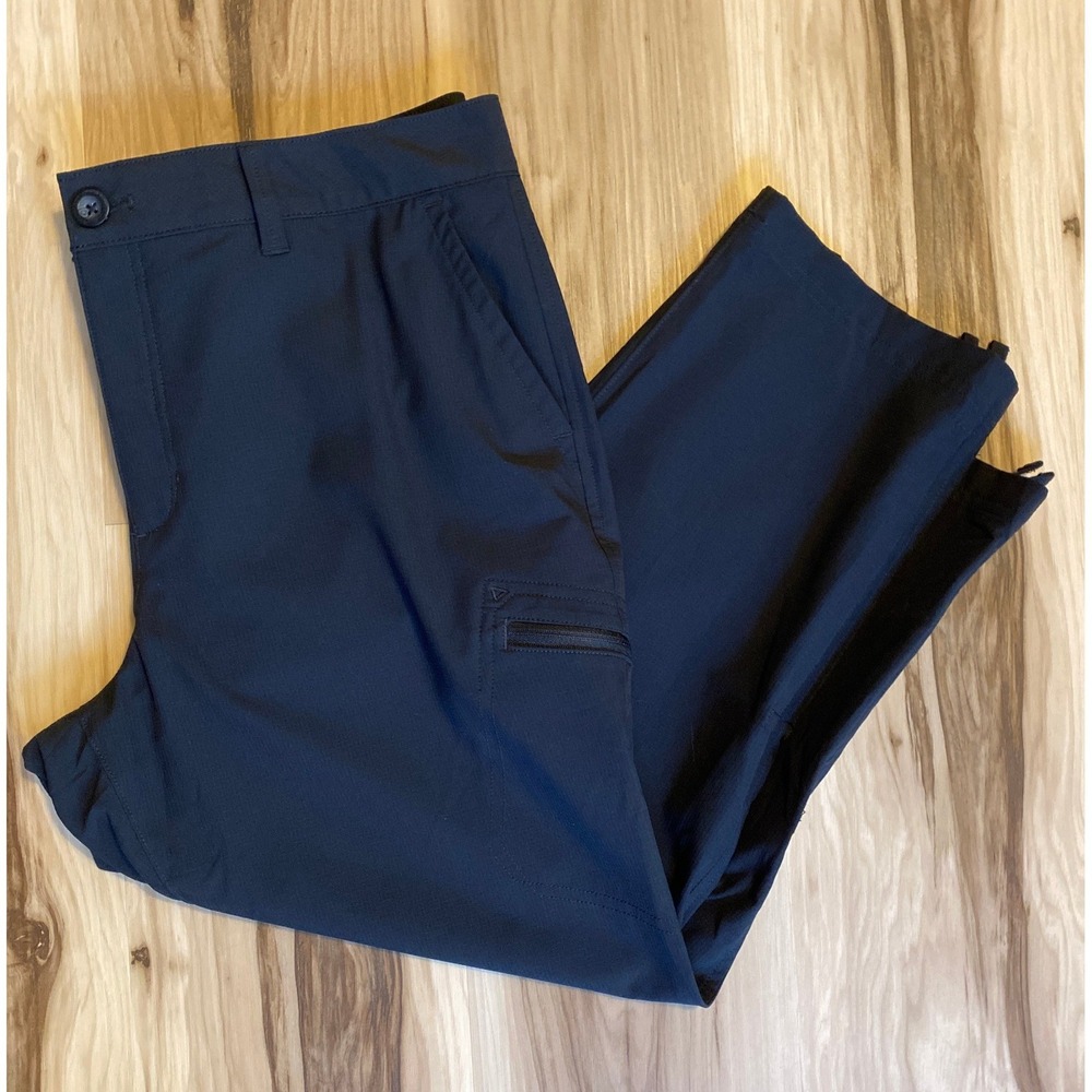 Eddie Bauer Black‎ Stretch Ripstop Crop Pants Womens 12 Water Repellent Hiking